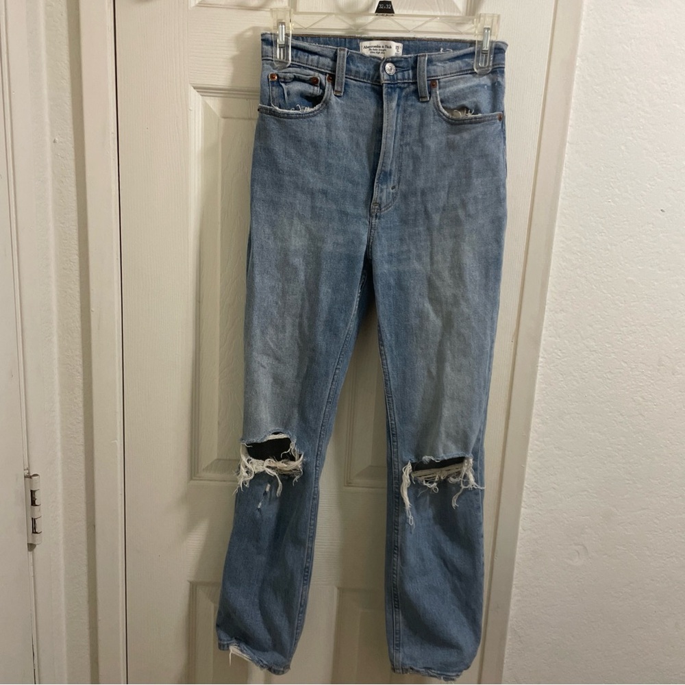 Abercrombie & Fitch Ultra High Rise Jeans in Light Blue